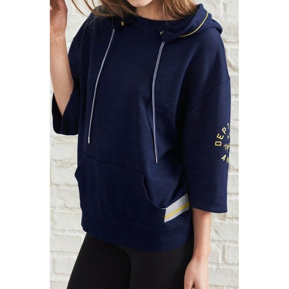 Victoria's Secret Navy Blue Hood Sweatshirt Dept of New York Size MEDIUM NIP